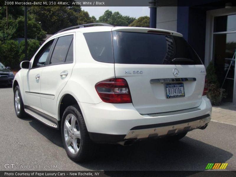 Arctic White / Black 2008 Mercedes-Benz ML 350 4Matic