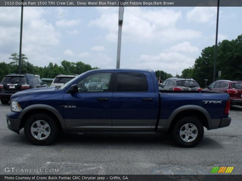 Deep Water Blue Pearl / Light Pebble Beige/Bark Brown 2010 Dodge Ram 1500 TRX Crew Cab