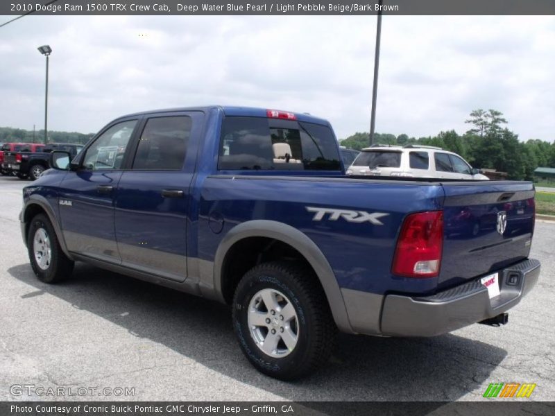 Deep Water Blue Pearl / Light Pebble Beige/Bark Brown 2010 Dodge Ram 1500 TRX Crew Cab