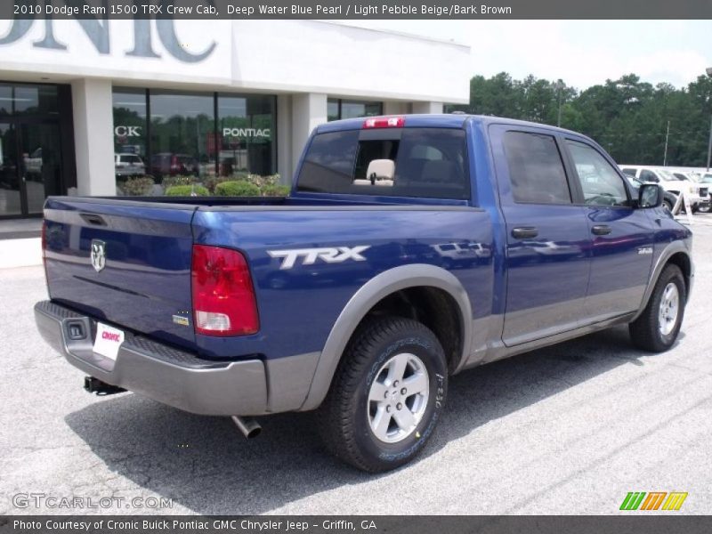 Deep Water Blue Pearl / Light Pebble Beige/Bark Brown 2010 Dodge Ram 1500 TRX Crew Cab