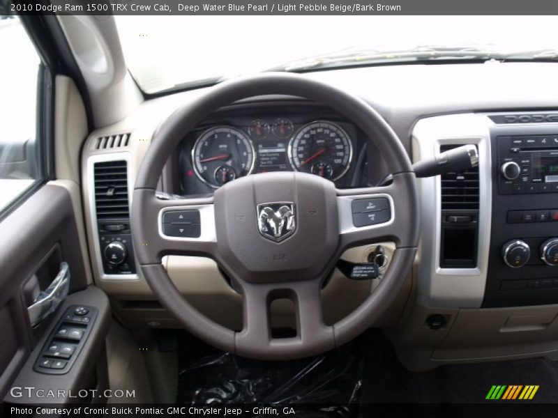 Deep Water Blue Pearl / Light Pebble Beige/Bark Brown 2010 Dodge Ram 1500 TRX Crew Cab