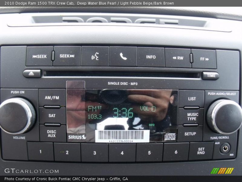 Deep Water Blue Pearl / Light Pebble Beige/Bark Brown 2010 Dodge Ram 1500 TRX Crew Cab