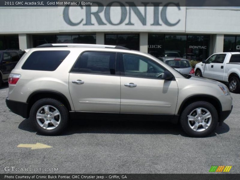 Gold Mist Metallic / Ebony 2011 GMC Acadia SLE