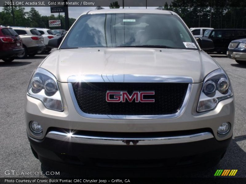 Gold Mist Metallic / Ebony 2011 GMC Acadia SLE