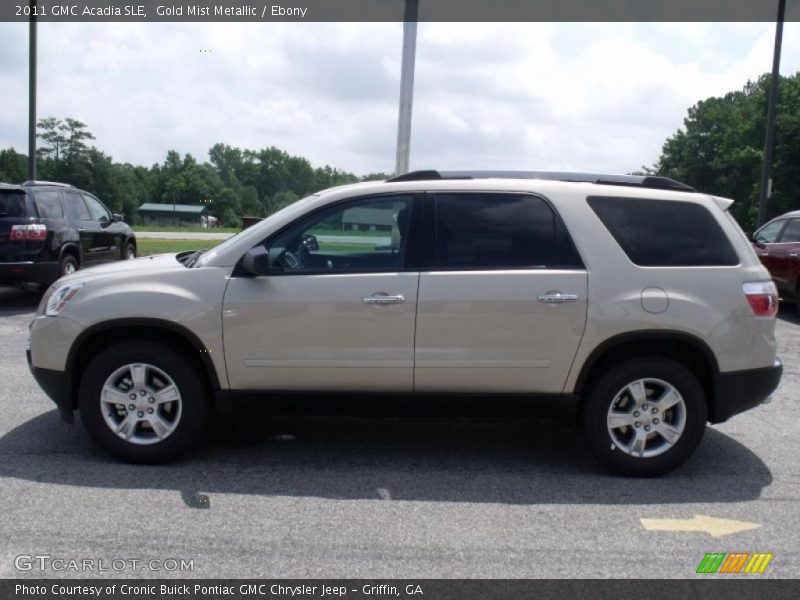 Gold Mist Metallic / Ebony 2011 GMC Acadia SLE