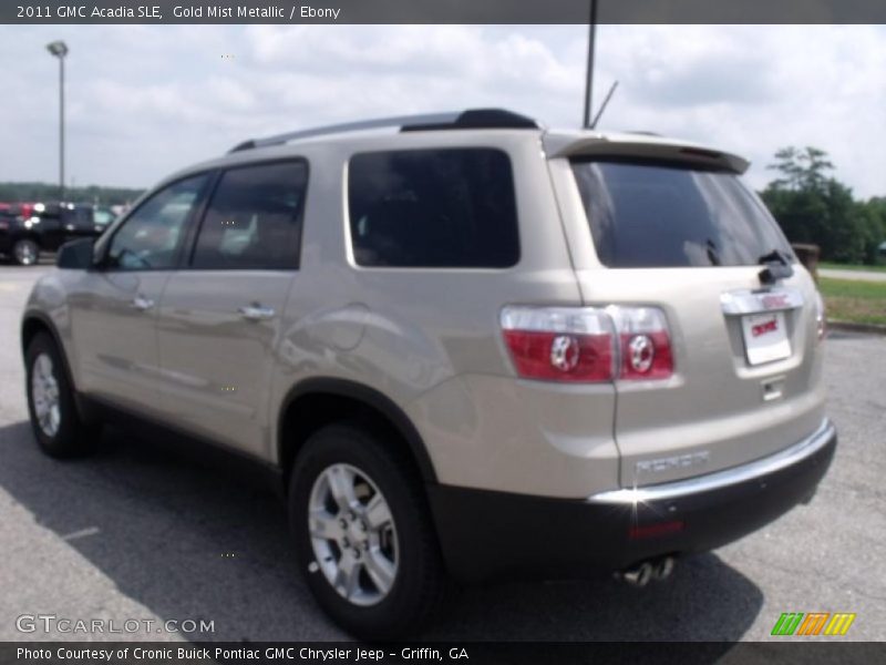 Gold Mist Metallic / Ebony 2011 GMC Acadia SLE