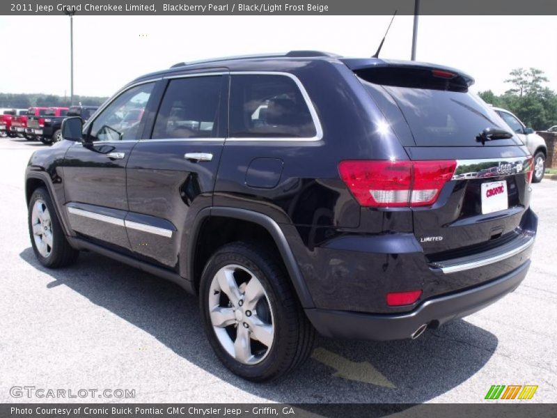 Blackberry Pearl / Black/Light Frost Beige 2011 Jeep Grand Cherokee Limited