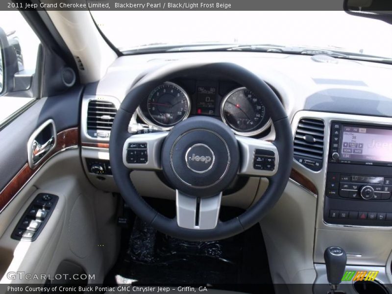 Blackberry Pearl / Black/Light Frost Beige 2011 Jeep Grand Cherokee Limited