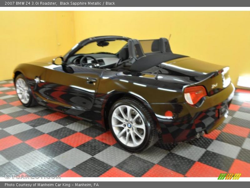 Black Sapphire Metallic / Black 2007 BMW Z4 3.0i Roadster