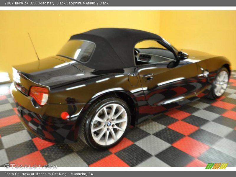 Black Sapphire Metallic / Black 2007 BMW Z4 3.0i Roadster
