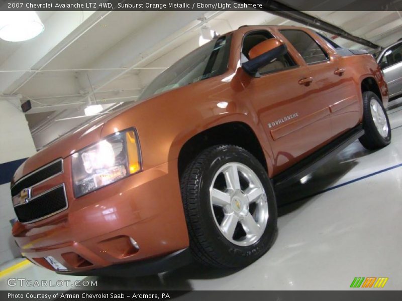 Sunburst Orange Metallic / Ebony/Light Cashmere 2007 Chevrolet Avalanche LTZ 4WD