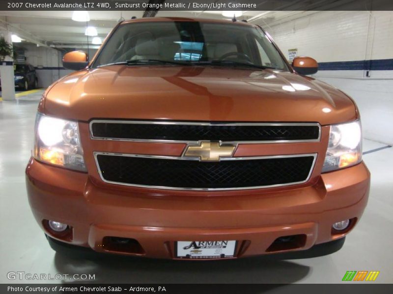 Sunburst Orange Metallic / Ebony/Light Cashmere 2007 Chevrolet Avalanche LTZ 4WD