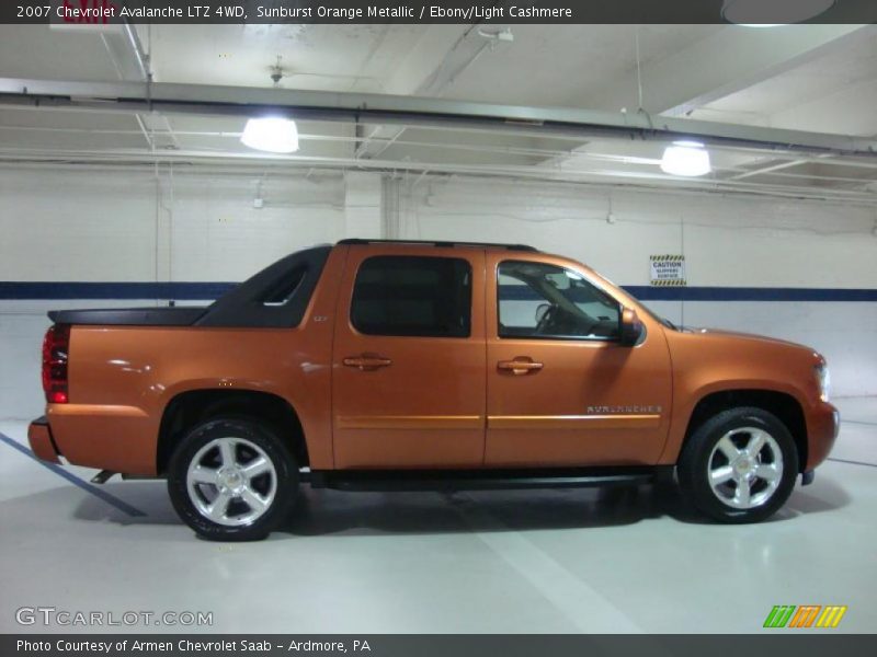 Sunburst Orange Metallic / Ebony/Light Cashmere 2007 Chevrolet Avalanche LTZ 4WD