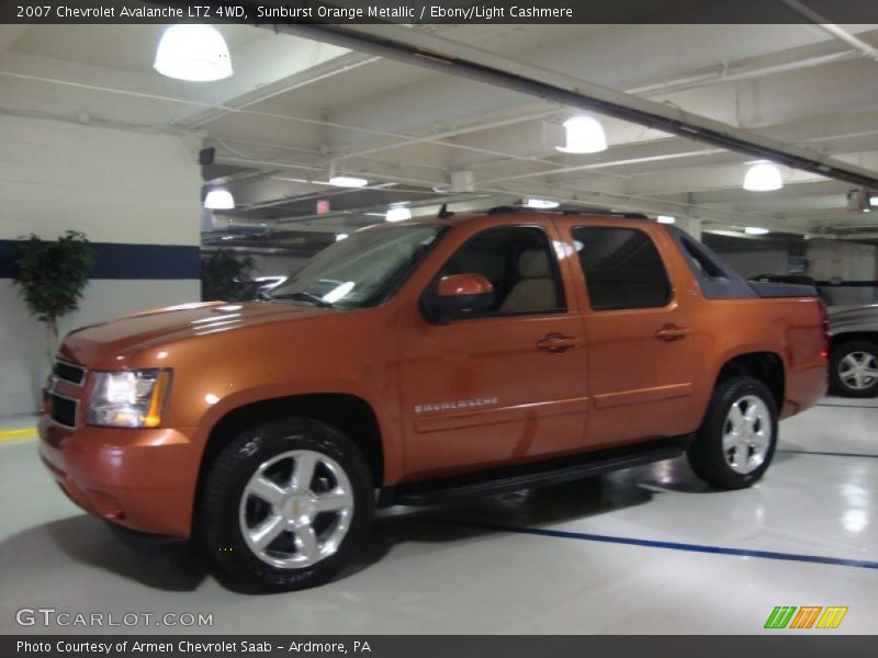 Sunburst Orange Metallic / Ebony/Light Cashmere 2007 Chevrolet Avalanche LTZ 4WD