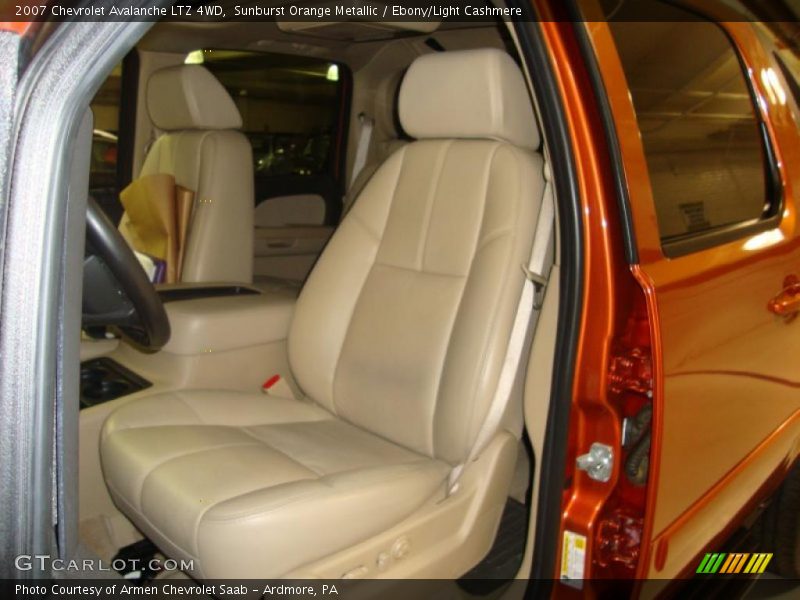 Sunburst Orange Metallic / Ebony/Light Cashmere 2007 Chevrolet Avalanche LTZ 4WD
