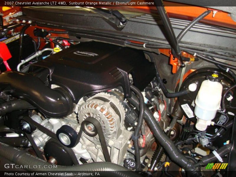 Sunburst Orange Metallic / Ebony/Light Cashmere 2007 Chevrolet Avalanche LTZ 4WD