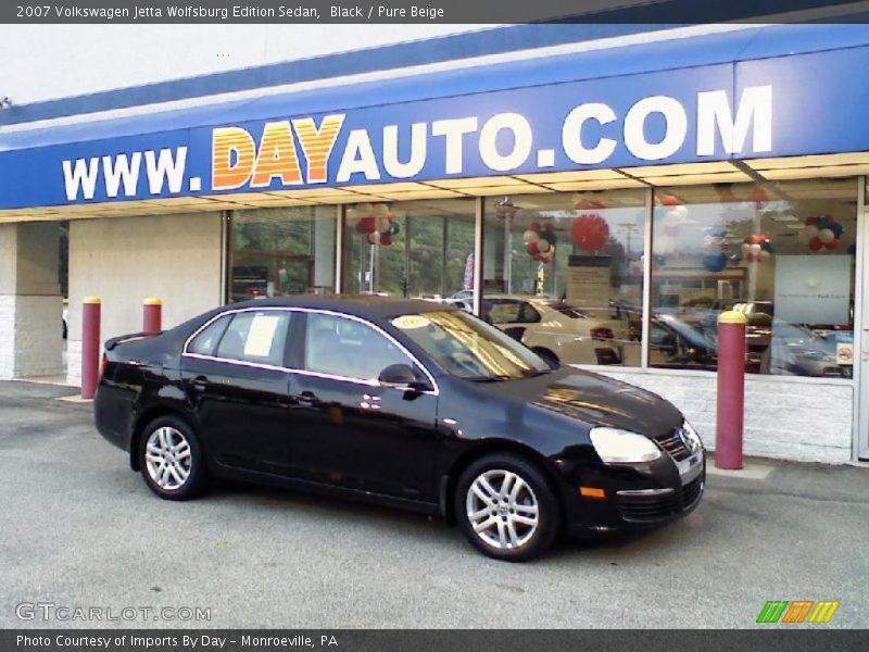 Black / Pure Beige 2007 Volkswagen Jetta Wolfsburg Edition Sedan