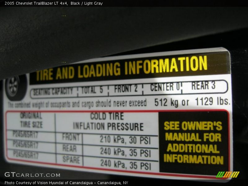 Black / Light Gray 2005 Chevrolet TrailBlazer LT 4x4