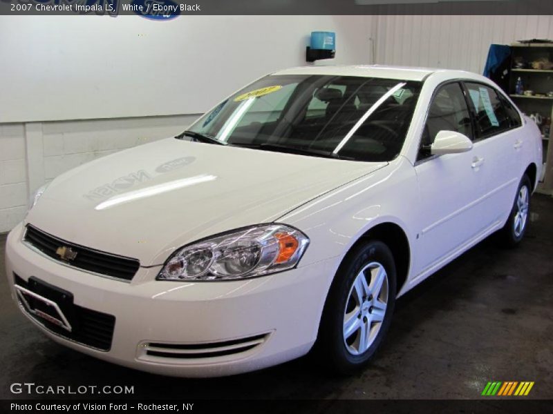 White / Ebony Black 2007 Chevrolet Impala LS
