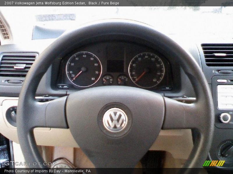 Black / Pure Beige 2007 Volkswagen Jetta Wolfsburg Edition Sedan