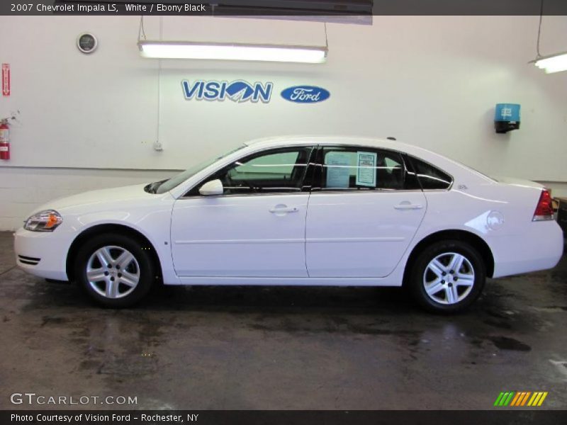 White / Ebony Black 2007 Chevrolet Impala LS