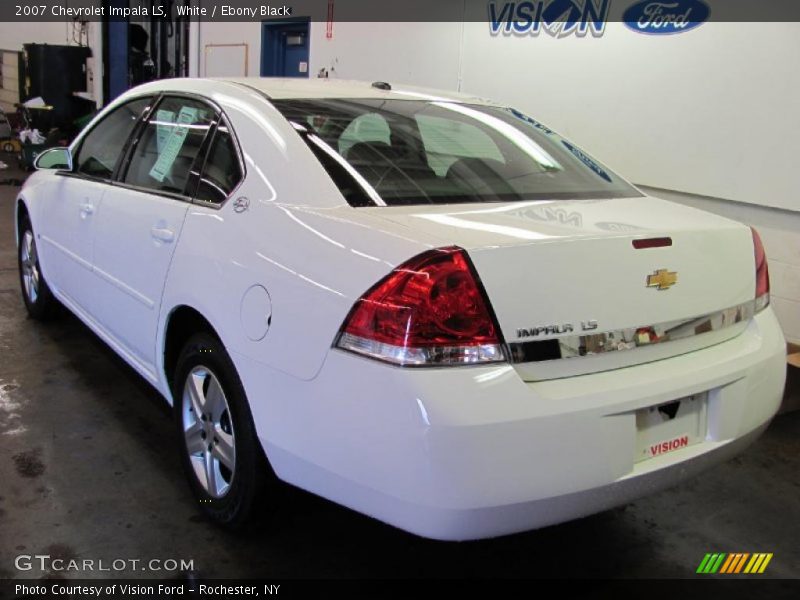 White / Ebony Black 2007 Chevrolet Impala LS