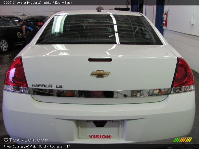White / Ebony Black 2007 Chevrolet Impala LS