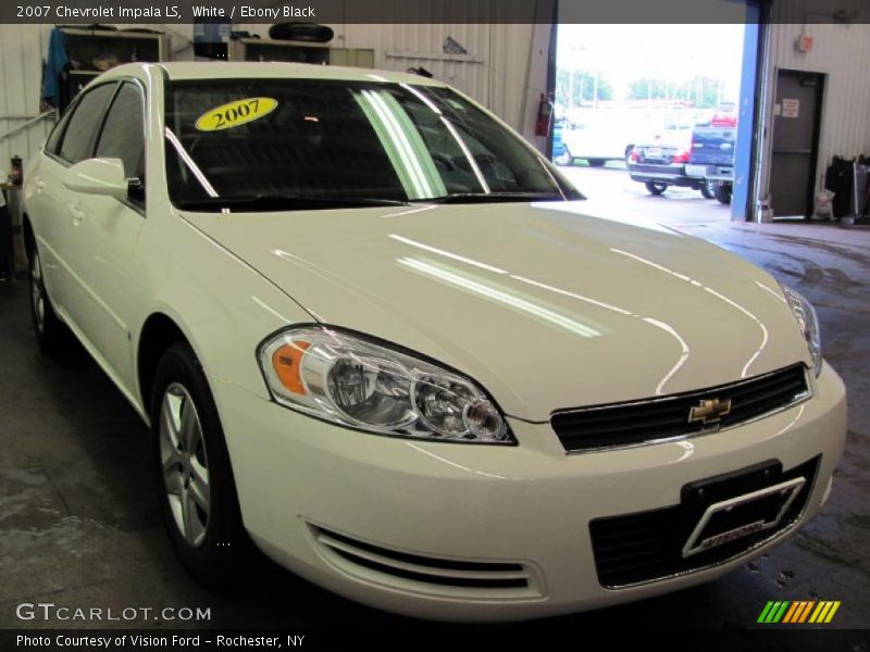 White / Ebony Black 2007 Chevrolet Impala LS