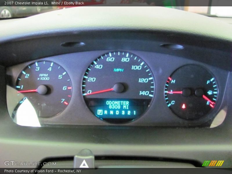 White / Ebony Black 2007 Chevrolet Impala LS