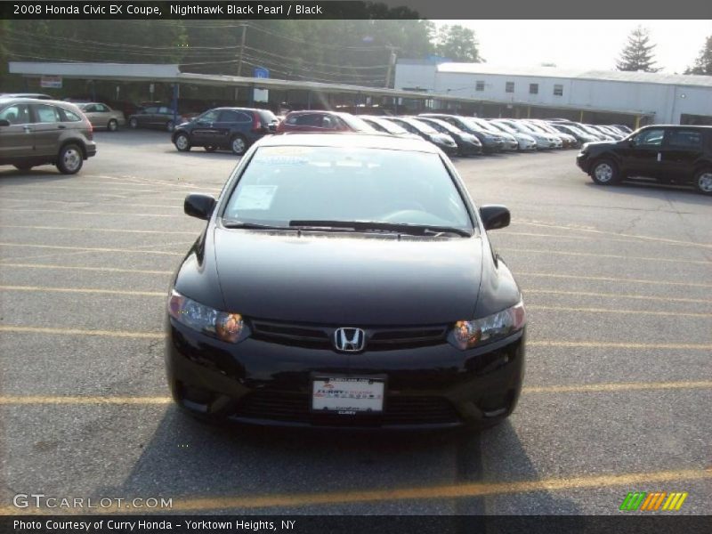 Nighthawk Black Pearl / Black 2008 Honda Civic EX Coupe