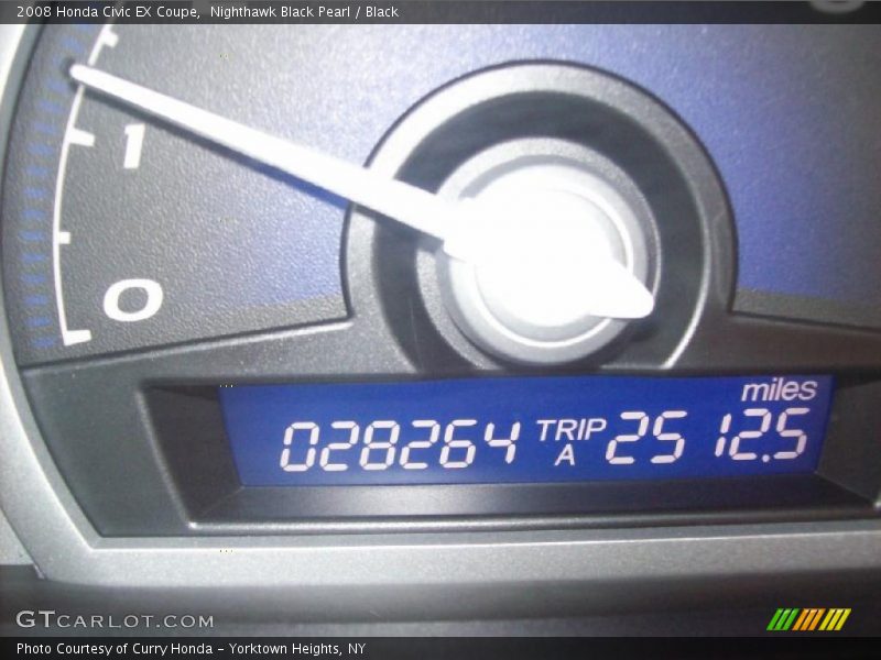Nighthawk Black Pearl / Black 2008 Honda Civic EX Coupe