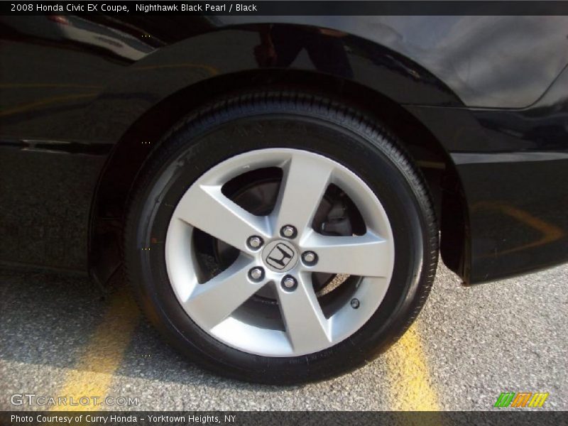Nighthawk Black Pearl / Black 2008 Honda Civic EX Coupe