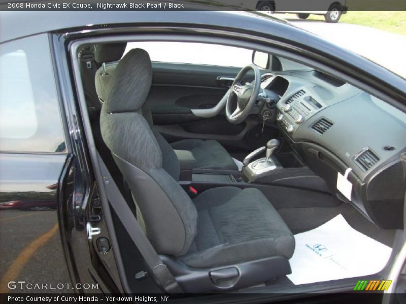 Nighthawk Black Pearl / Black 2008 Honda Civic EX Coupe