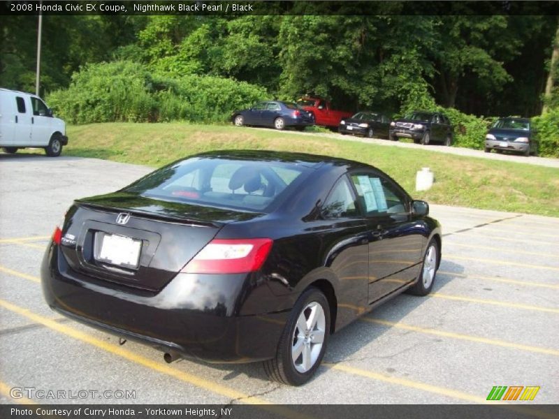 Nighthawk Black Pearl / Black 2008 Honda Civic EX Coupe