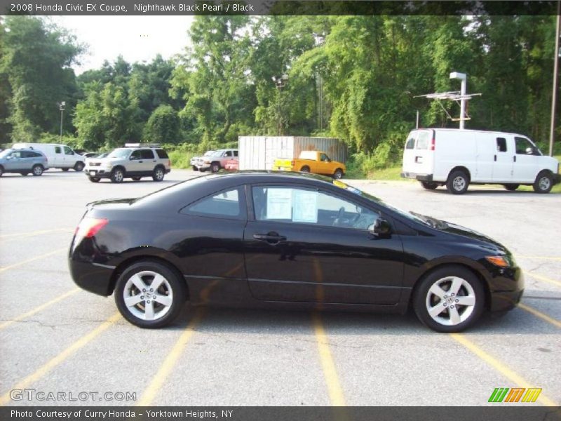 Nighthawk Black Pearl / Black 2008 Honda Civic EX Coupe