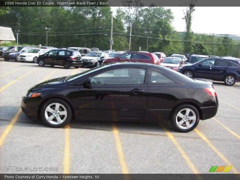 Nighthawk Black Pearl / Black 2008 Honda Civic EX Coupe