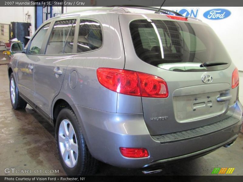 Steel Gray / Gray 2007 Hyundai Santa Fe SE