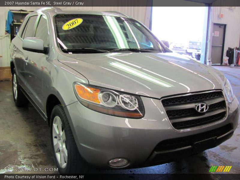 Steel Gray / Gray 2007 Hyundai Santa Fe SE