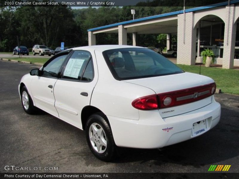 Olympic White / Graphite Gray 2003 Chevrolet Cavalier Sedan