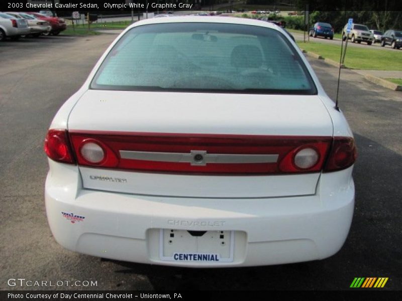 Olympic White / Graphite Gray 2003 Chevrolet Cavalier Sedan