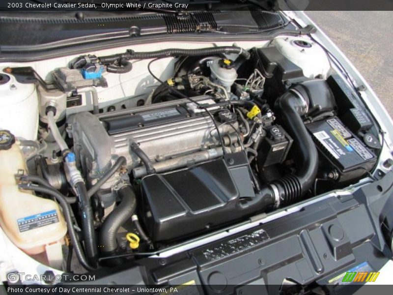 Olympic White / Graphite Gray 2003 Chevrolet Cavalier Sedan