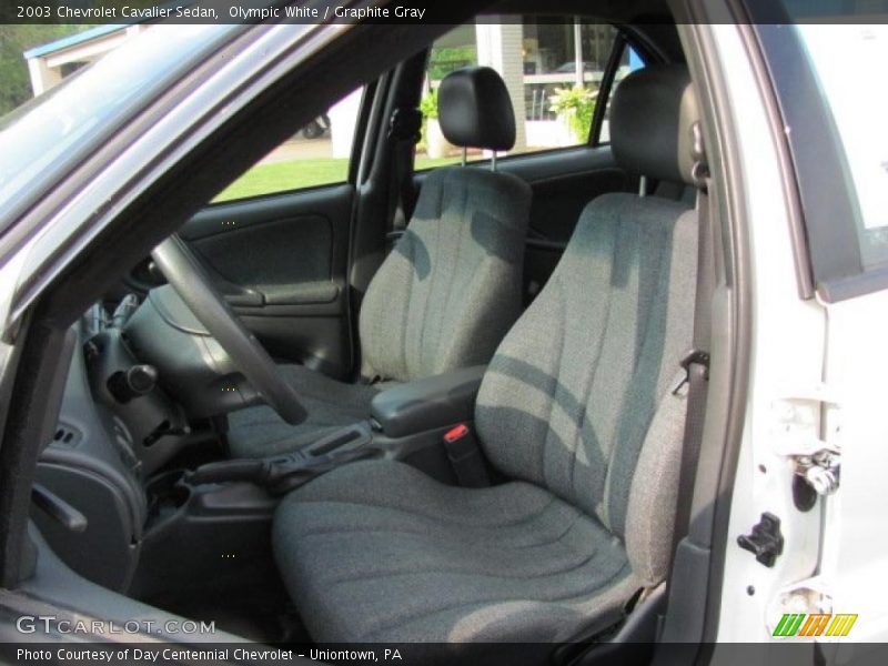 Olympic White / Graphite Gray 2003 Chevrolet Cavalier Sedan