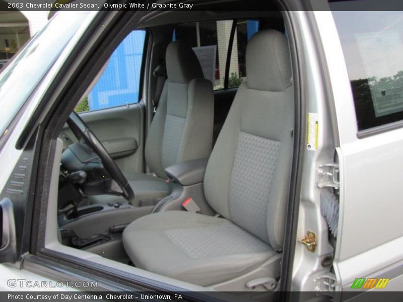 Olympic White / Graphite Gray 2003 Chevrolet Cavalier Sedan