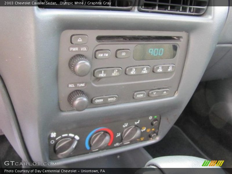 Olympic White / Graphite Gray 2003 Chevrolet Cavalier Sedan