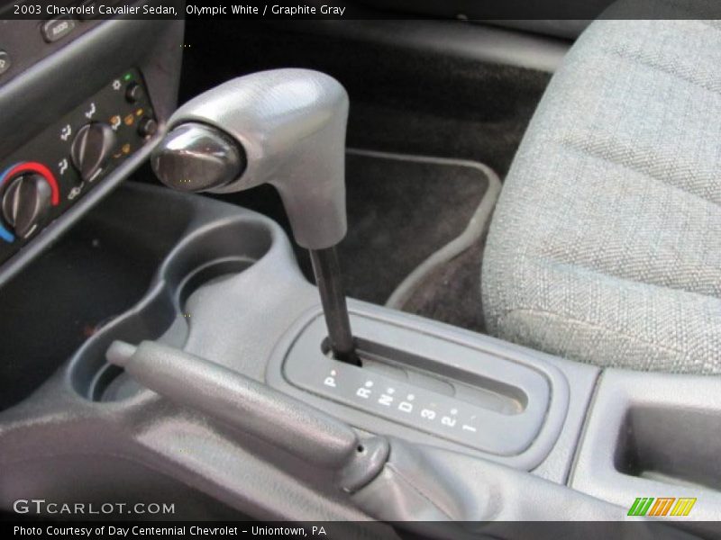 Olympic White / Graphite Gray 2003 Chevrolet Cavalier Sedan