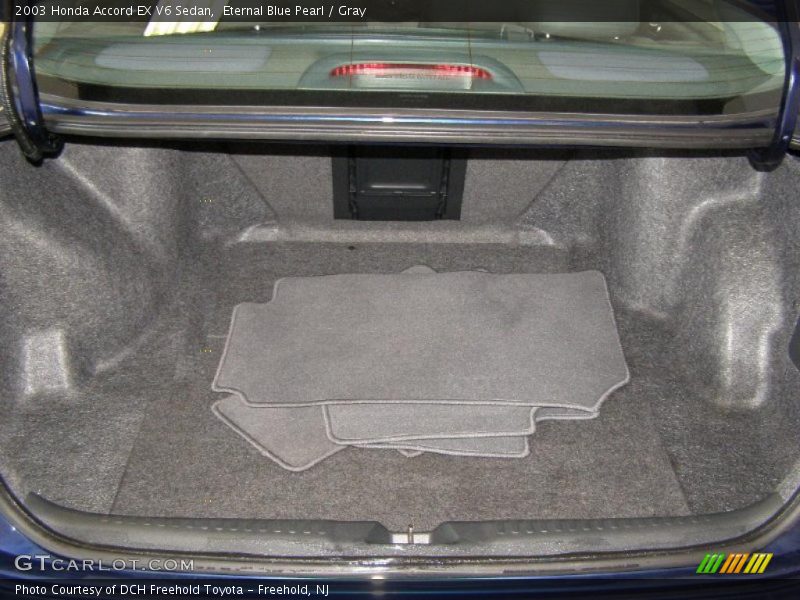 Eternal Blue Pearl / Gray 2003 Honda Accord EX V6 Sedan