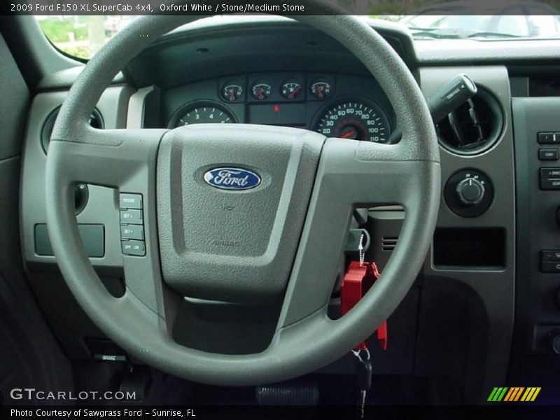 Oxford White / Stone/Medium Stone 2009 Ford F150 XL SuperCab 4x4