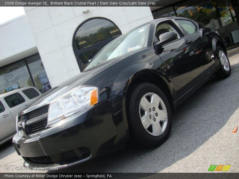 Brilliant Black Crystal Pearl / Dark Slate Gray/Light Slate Gray 2008 Dodge Avenger SE