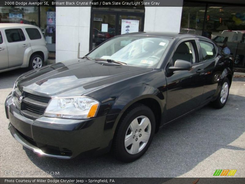 Brilliant Black Crystal Pearl / Dark Slate Gray/Light Slate Gray 2008 Dodge Avenger SE