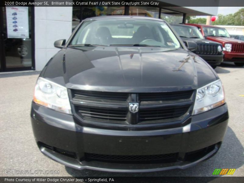 Brilliant Black Crystal Pearl / Dark Slate Gray/Light Slate Gray 2008 Dodge Avenger SE